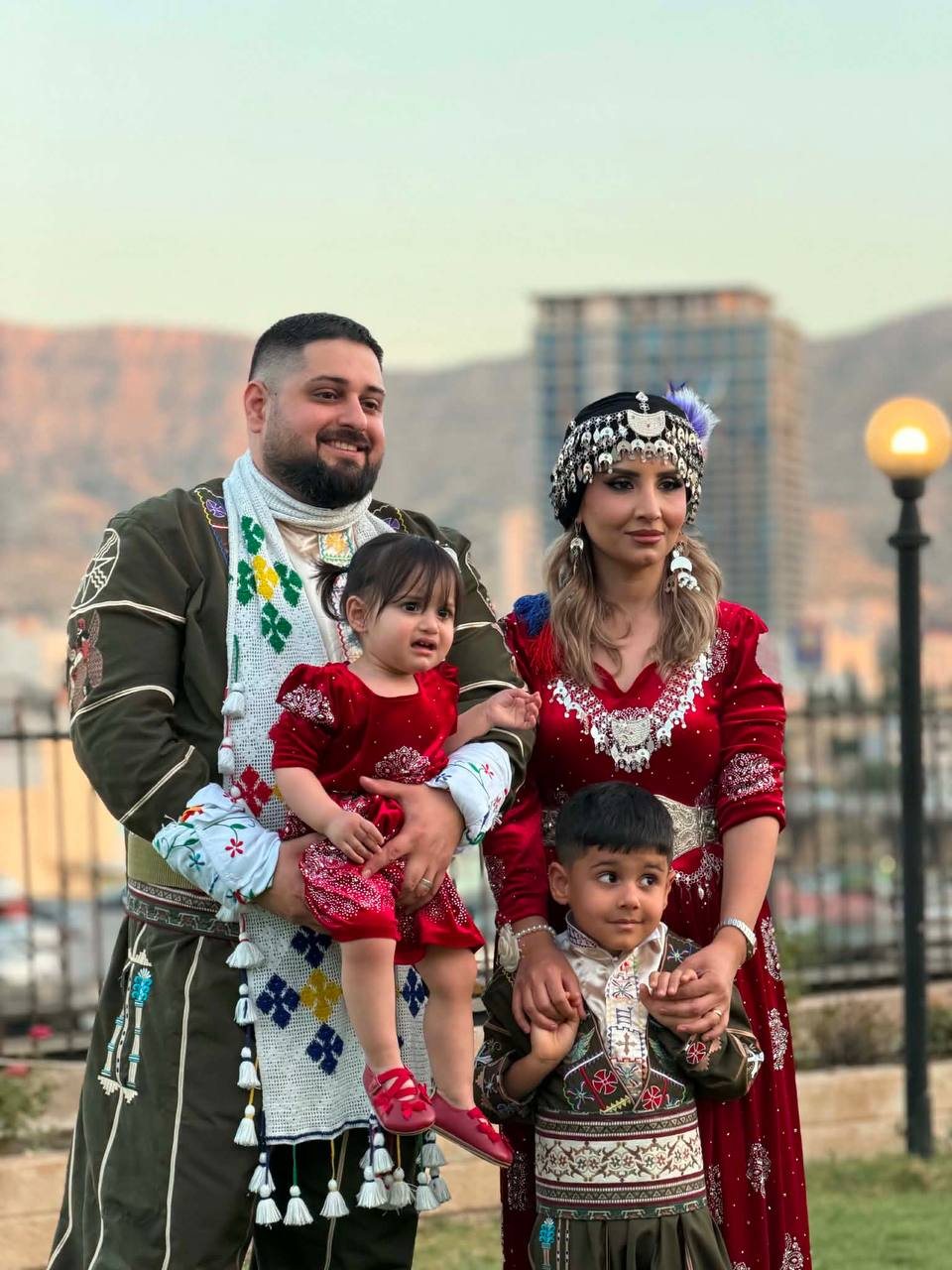 Family Khomala traditional attire